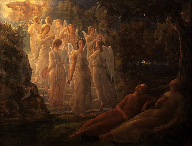 Louis Janmot The golden stairs oil painting image